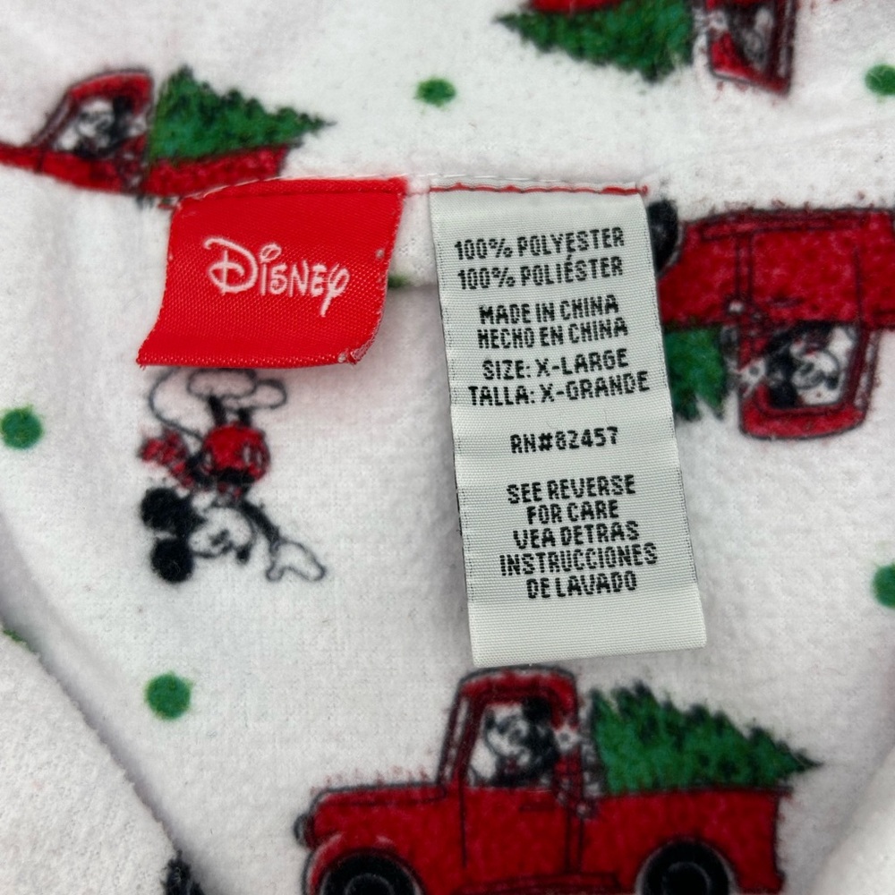 Disney Red and White Flannel Pajama Set Mickey Mouse Women's Sz XL GUC - Picture 8 of 9